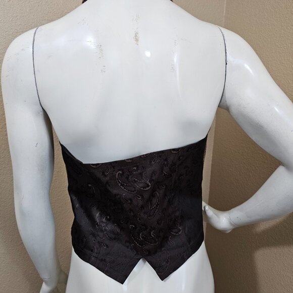 TRINA TURK Virgin wool Silk Blend Button Front Open Back Vest~Size 8 - Picture 5 of 10